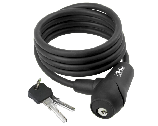 M-Wave Szilikon Kerékpár Spirálzár - fekete