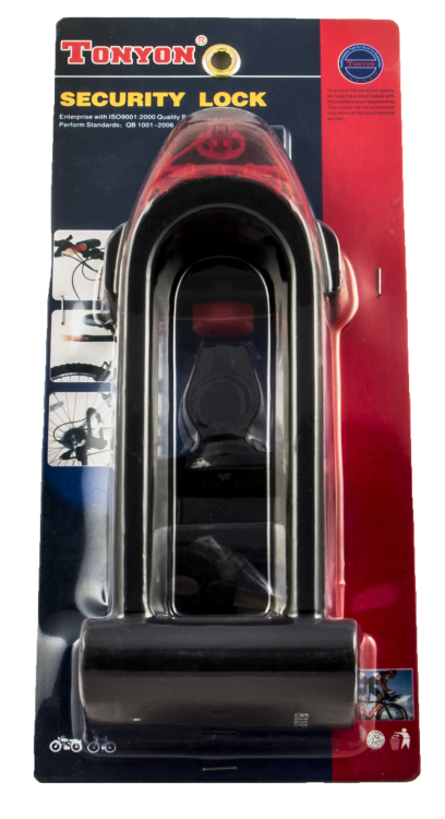 M-Wave TY3 Kerékpár U-Zár Integrált Lámpával 100x245mm - fekete