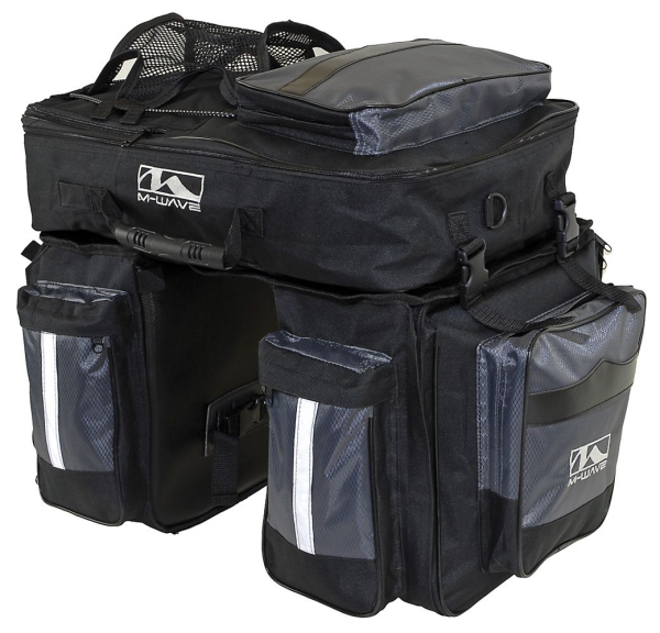 M-Wave Amsterdam Triple Kerékpár Túratáska - fekete