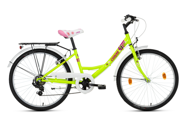 Csepel Flora 24" 6Sp Gyerek Kerékpár - zöld