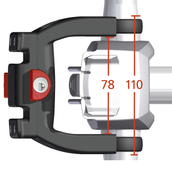 KlickFix Zárható Kerékpár Kormánytáska Adapter E-Bike-hoz