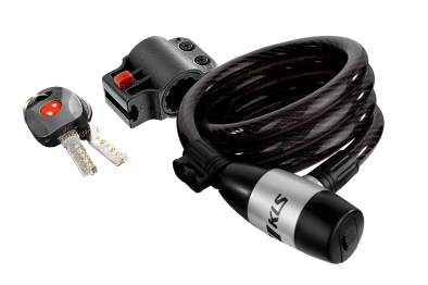 KLS Recoil Kerékpár Spirálzár Tartóval - fekete