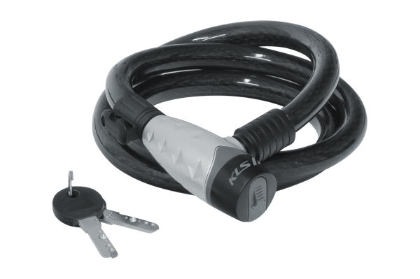 KLS Hardcoil Kerékpár Spirálzár - fekete