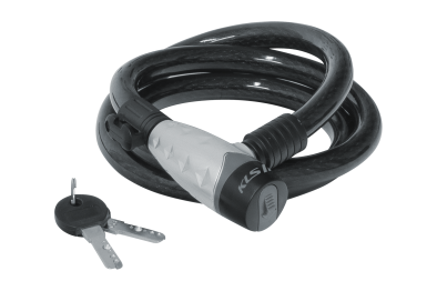 KLS Hardcoil Kerékpár Spirálzár - fekete