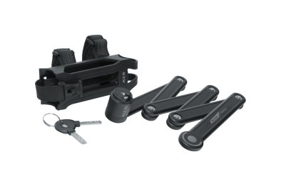 KLS Tough Hajtogatós Kerékpár Zár - fekete