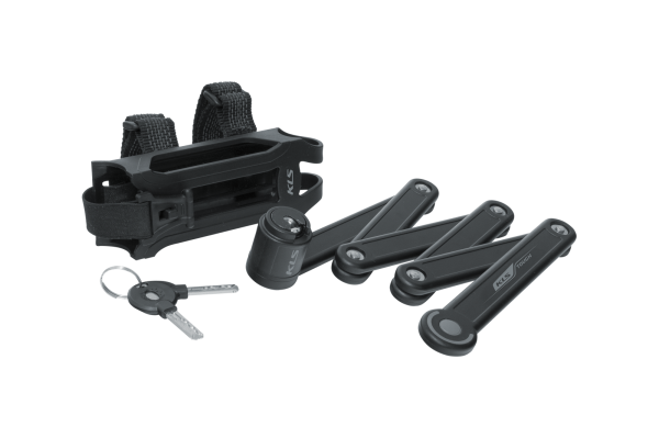 KLS Tough Hajtogatós Kerékpár Zár - fekete