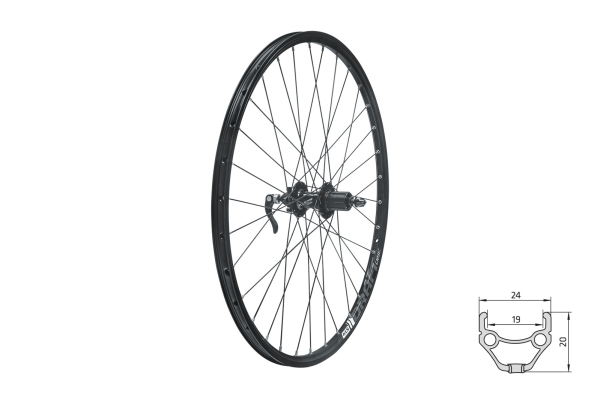 KLS Draft DSC Hátsó Kerék - fekete