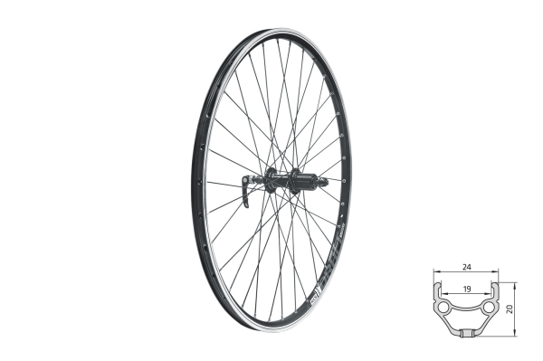 KLS Draft Hátsó Kerék - fekete