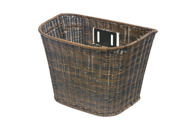 KLS Rattan Fix Rögzítésű Első Kerékpár Kosár - barna