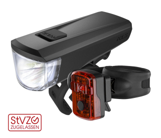 KLS Noble USB Kerékpár Lámpaszett - fekete