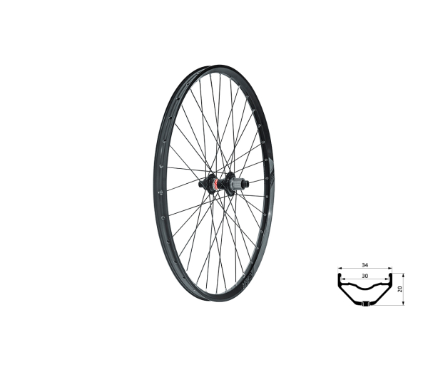 KLS Valor 3 DSC 27,5" Boost 12X148 Micro Spline Hátsó Kerék - fekete