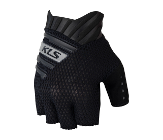 KLS Cutout Short Kerékpáros Rövid Ujjú Kesztyű - fekete