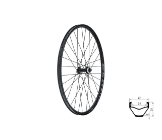 KLS Valor Disc F 28/29 15X110mm CL Első Kerék - fekete