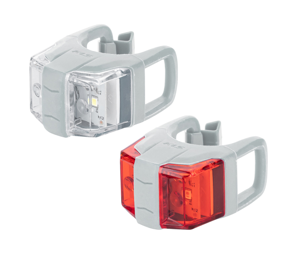 KLS Twins II Kerékpár Lámpaszett - fehér