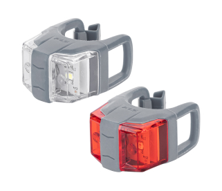 KLS Twins II Kerékpár Lámpaszett - szürke