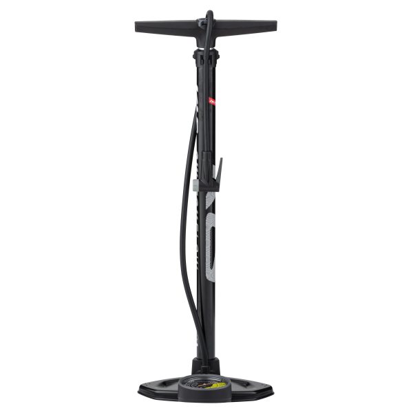 KLS Switchflow Kerékpár Műhelypumpa Nyomásmérővel - fekete