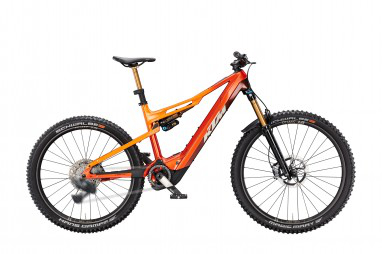 KTM Macina Kapoho Exonic Di2 29 Elektromos Fully MTB Kerékpár - Fresh Orange+Carbon - narancssárga