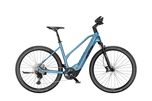 KTM Macina Cross CX 810 Női 800Wh Elektromos Cross Trekking Kerékpár - Steel Blue Matt - kék