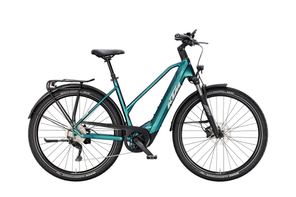 KTM Macina Gran 820 Női 800Wh Elektromos Trekking Kerékpár - Green Purple Flip Matt - zöld
