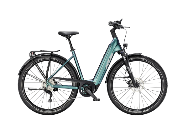 KTM Macina Gran 820 Unisex 800Wh Elektromos Trekking Kerékpár - Green Purple Flip Matt - zöld
