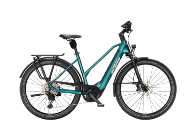 KTM Macina Style 810 Női 800Wh Elektromos Trekking Kerékpár - Green Purple Flip Matt - zöld