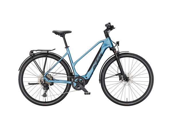 KTM Macina Sport SX 20 Női 400Wh Elektromos Trekking Kerékpár - Steel Blue Matt - kék