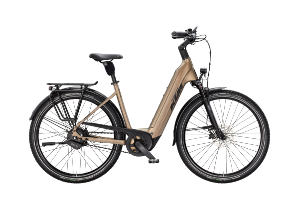 KTM Macina City 810 Belt Unisex 800Wh Elektromos Trekking Kerékpár - Olive Pearl Matt - zöld