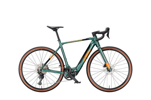 KTM Macina Gravelator SX 20 400Wh Elektromos Gravel Kerékpár - Oxygen Green - zöld