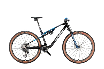 KTM Scarp Exonic 29 Fully MTB Kerékpár - Transparent Blue On Carbon - carbon