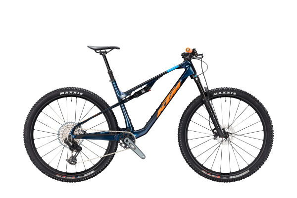 KTM Scarp MT Master 29" Fully MTB Kerékpár - Transparent Blue On Carbon - kék