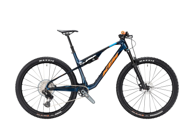 KTM Scarp MT Master 29 Fully MTB Kerékpár - Transparent Blue On Carbon - kék