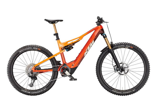 KTM Macina Kapoho Exonic Di2 29" Elektromos Fully MTB Kerékpár - Fresh Orange+Carbon - narancssárga