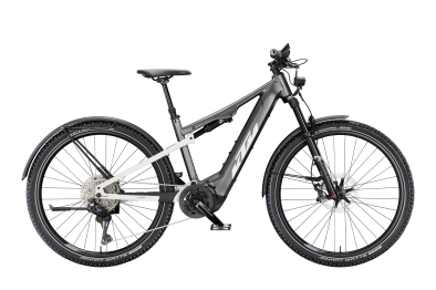 KTM Macina Chacana 791 LFC Di2 29 750Wh Elektromos Fully MTB Kerékpár - Machine Grey+White Matt - szürke