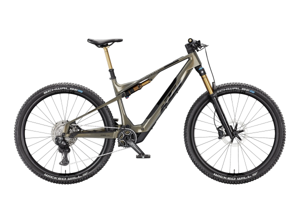 KTM Macina Scarp SX Prestige Di2 29" 400Wh Elektromos Fully MTB Kerékpár - Olive Pearl - zöld