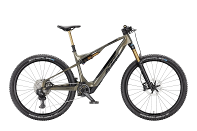 KTM Macina Scarp SX Prestige Di2 29 400Wh Elektromos Fully MTB Kerékpár - Olive Pearl - zöld