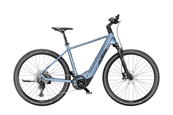 KTM Macina Cross CX 810 800Wh Elektromos Trekking Kerékpár - Steel Blue Matt - kék