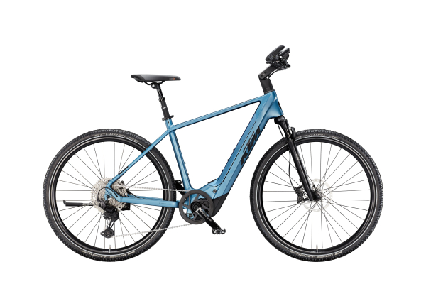 KTM Macina Cross CX 810 800Wh Elektromos Trekking Kerékpár - Steel Blue Matt - kék