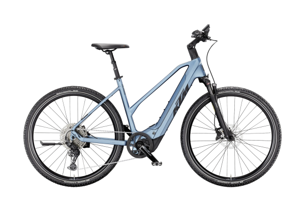KTM Macina Cross CX 810 Lady 800Wh Elektromos Trekking Kerékpár - Steel Blue Matt - kék
