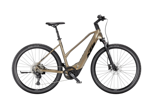 KTM Macina Cross CX 820 Lady 800Wh Elektromos Trekking Kerékpár - Olive Pearl - zöld