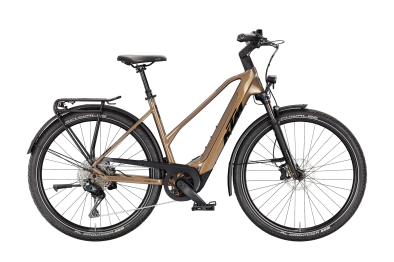 KTM Macina Gran 810 Di2 Lady 800Wh Elektromos Trekking Kerékpár - Olive Pearl - zöld