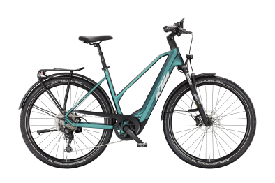KTM Macina Gran 820 Lady 800Wh Elektromos Trekking Kerékpár - Green Purple Flip Matt - zöld