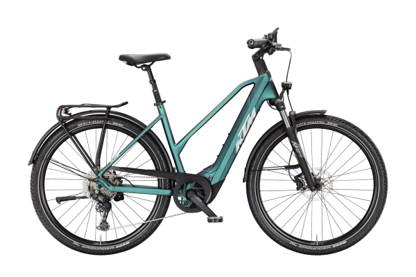 KTM Macina Gran 820 Lady 800Wh Elektromos Trekking Kerékpár - Green Purple Flip Matt - zöld