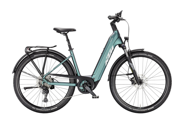 KTM Macina Gran 820 Unisex 800Wh Elektromos Trekking Kerékpár - Green Purple Flip Matt - zöld