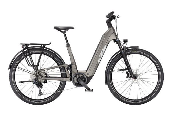 KTM Macina Style FS Prime Di2 Unisex 800Wh Elektromos Fully Trekking Kerékpár - Machine Grey Matt - szürke