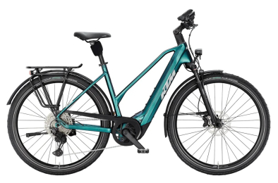KTM Macina Style 810 Lady 800Wh Elektromos Trekking Kerékpár - Green Purple Flip Matt - zöld