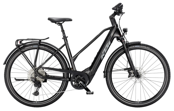 KTM Macina Tour CX 830 Lady 800Wh Elektromos Trekking Kerékpár - Diamond Black - fekete