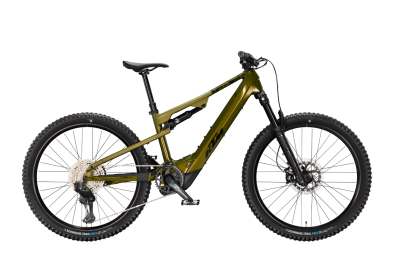 KTM MACINA LYCAN PRIME CX-R Di2 GOBLIN GREEN 29 2027 Elektromos Fully Mountain Bike Kerékpár - sötétzöld