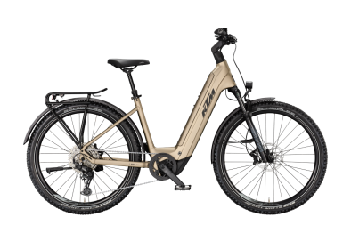 KTM MACINA AERA 872 LFC PLATIN BRONZE MATT 27,5 2027 Elektromos Hardtail Mountain Bike Easy Entry Kerékpár - barna