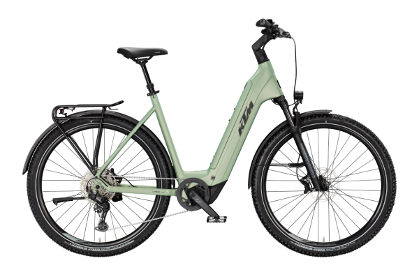 KTM MACINA AERA 892 LFC SAGE GREEN MATT 29" 2027 Elektromos Hardtail Mountain Bike Easy Entry Kerékpár - világoszöld