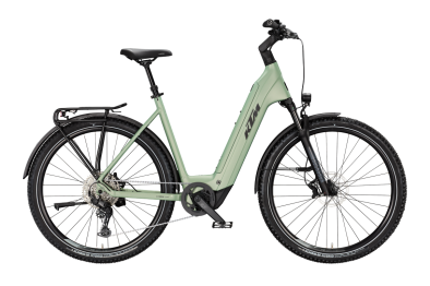 KTM MACINA AERA 892 LFC SAGE GREEN MATT 29 2027 Elektromos Hardtail Mountain Bike Easy Entry Kerékpár - világoszöld